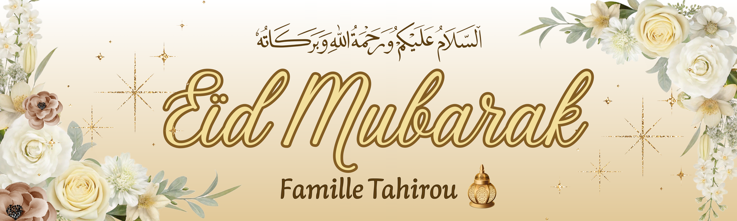 GRANDE Affiche/ Bâche murale Eïd « FLORITA »