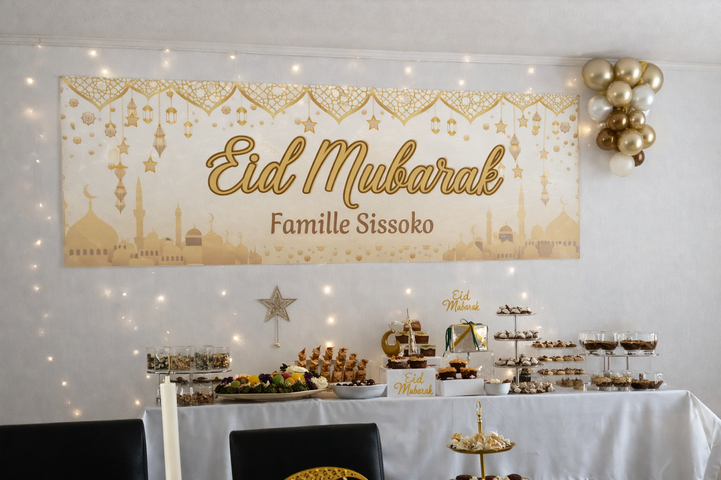 GRANDE Affiche/ Bâche murale Eïd « NOOR »