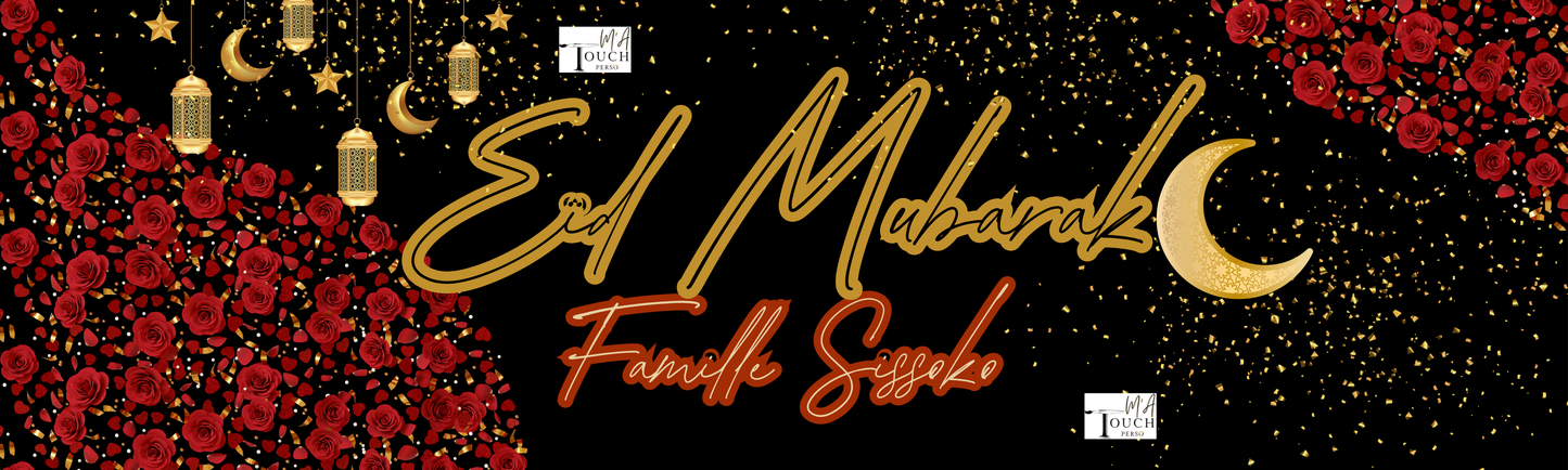 GRANDE Affiche/ Bâche murale Eïd « CHIC »