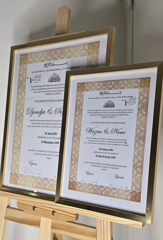 Certificat de Mariage